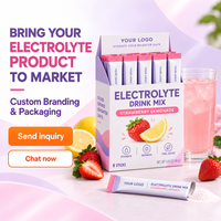 Sachets de boisson énergétique personnalisés avec électrolytes et créatine, sans sucre, en vrac, marque privée, mélange de suppléments, poudre d'électrolytes en sachets