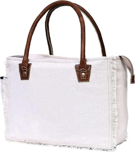 <span class=keywords><strong>Sac</strong></span> fourre-tout en toile <span class=keywords><strong>beige</strong></span> personnalisé BSCI pour femmes, grand format, avec poches, pochette pour ordinateur portable, <span class=keywords><strong>sac</strong></span> à main en toile - Product Image 5
