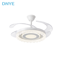 Ventilateur de plafond moderne en fer forgé de 42 pouces avec moteur DC, télécommande et design invisible, gradation réglable et faible consommation d'énergie