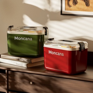 Caja de <span class=keywords><strong>Medicamentos</strong></span> de Plástico Retro de Doble Capa GREENSIDE - Botiquín Médico Portátil de Gran Capacidad para Uso Doméstico - Product Image 2