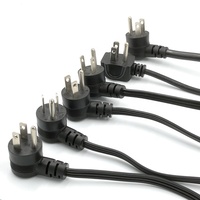 3ft negro cUL Nema 5-15P ángulo C13 cable de alimentación cable 3X18AWG
