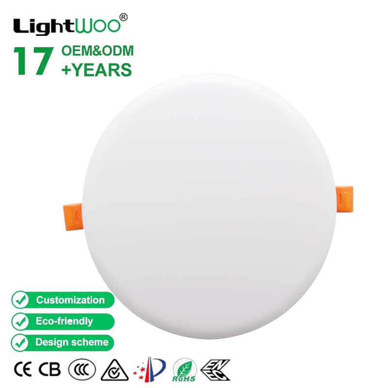 18W 24W Modern Frameless High Brightness LED Panel Light Surface Mounted Indoor Lamp Slim Ceiling Round Home Living Room Office