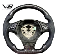 Volant en fibre de carbone véritable V8carbon pour D3 E90 E91 E92, accessoires de voiture, pièces automobiles, modification, style sport racing, personnalisé