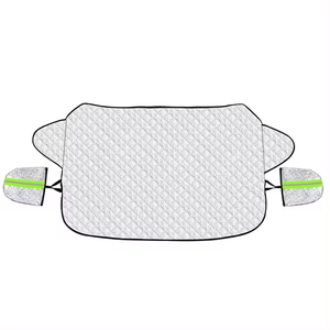 Pare-neige de voiture à usage général Couverture d'hiver Protection universelle contre la <span class=keywords><strong>pluie</strong></span> et les UV Couverture de neige de pare-brise de voiture avec bandes réfléchissantes - Product Image 3