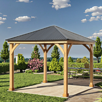 Gazebo extérieur en bois de style chinois moderne cour villa jardin pavillon de loisirs terrasse auvent en bois massif pergola en bois