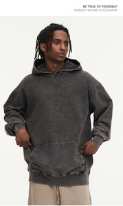 Sudadera con capucha retro americana nueva tendencia impresión imagen OEM y ODM logotipo europeo y americano personalizado al por mayor - Product Image 3