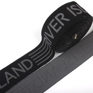 Bande de tissu jacquard en nylon et élasthanne avec ceinture élastique personnalisée pour sous-vêtements, écologique, certifiée Oeko-Tex, logo personnalisé imprimé - Product Image 1