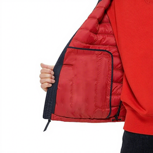 OEM Wholesale Unisex Color Blocking Puffer Jacket Windproof Warm Winter <b>Coat</b> <b>Stand</b> Collar Zipper Closure Casual Street Front - Product Image 5