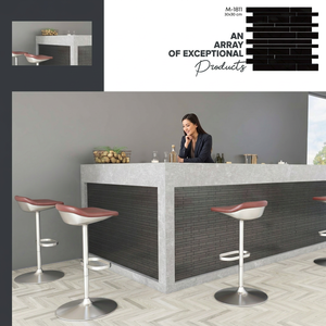 300x300mm Black Color <b>Backsplash</b> Home Decorative 3D Mosaic Wall <b>Tiles</b> 12x12 Inch for Interior Use - Product Image 3