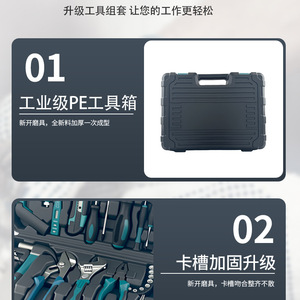 Chton – Kit d'outils de réparation domestique 108 pièces, jeu d'outils à douilles 1/4 po pour la rénovation et l'entretien de la maison - Product Image 5