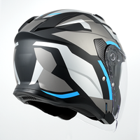 ECE2206 nouveau modèle Open Face casque de moto noir mat ABS pour la conduite sur route homologué