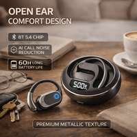 F206 Headset Sport Telinga Terbuka Berkualitas Tinggi, Nyaman Dipakai, Anti Air IPX5 untuk 5.4