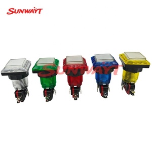 Interruptor de Botón Pulsador Cuadrado Transparente Iluminado de Alta Calidad de 32 mm x 32 mm - Product Image 3
