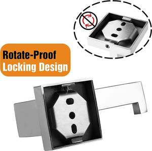 Soporte de papel higiénico de metal montado en la pared elegante y moderno con acabado antioxidante duradero y diseño compacto para elementos esenciales de baño - Product Image 4