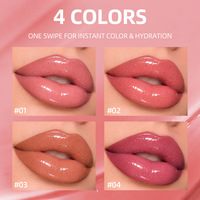 NICE FACE Lip Gloss Dewy Glow Tekstur Lembut Seperti Sutra, Lip Gloss Berkilau Cerah, Lip Gloss Rias Bibir