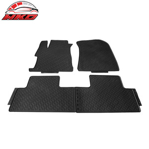 Tapis de sol en latex noir robuste pour Honda Civic Sedan 2012-2015, avant et deuxième rangée, style OEM, imperméables - Product Image 2