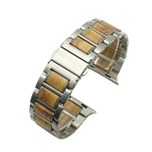 JUELONG Bamboo Metal <span class=keywords><strong>Watch</strong></span> Strap Stainless Steel 42mm 44mm <span class=keywords><strong>Watch</strong></span> Band For <span class=keywords><strong>Apple</strong></span> <span class=keywords><strong>Watch</strong></span> Series 6 <span class=keywords><strong>SE</strong></span> - Product Image 3