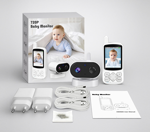 Babyphone vidéo avec écran IPS de 2,8 pouces, vision nocturne, audio bidirectionnel, best-seller, fabriqué par le fabricant d'origine - Product Image 2
