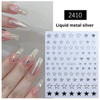 Autocollant pour ongles en forme de pentagramme coloré, autocollant étoile décoratif, bijoux pour ongles en gros