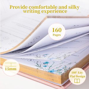 Carnet de notes personnalisable avec logo en feuille <span class=keywords><strong>d</strong></span>'or, procé<span class=keywords><strong>d</strong></span>é de gaufrage avec pages intérieures à bord doré, journal de bien-être personnalisé - Product Image 6
