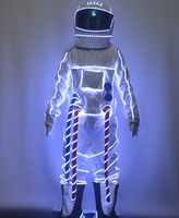 Nouveau design de vêtements pour adultes lumières LED grandeur nature Costumes de Cosplay lumineux pour le costume de fête de scène de carnaval
