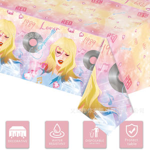 Mantel Desechable de Plástico PE Rectangular con Diseño de <span class=keywords><strong>Taylor</strong></span> <span class=keywords><strong>Swift</strong></span>, Estilo Europeo y Americano - Product Image 2