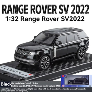 Alloy Diecast 1:32 <strong>Range</strong> <strong>Rover</strong> SV Model Sound &amp; Light Pullback Features Open Metal Car Display Collection <strong>Toy</strong> - Product Image 5