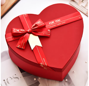 Scatole Regalo di Lusso Personalizzate per San Valentino, Confezione a Forma di Cuore in Carta per Cosmetici, Gioielli e Trucchi con Nastro - Product Image 2