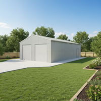 Abri de voiture en acier SG3040 pour 2 voitures, garage métallique pour deux véhicules, garage préfabriqué, abri de voiture extérieur résistant aux intempéries
