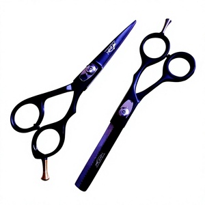 Tijeras de Peluquería Profesionales Ecológicas de Acero Inoxidable 6CR13 para Diestros, de Mango Largo, para Entresacar y Cortar el Cabello - Product Image 1