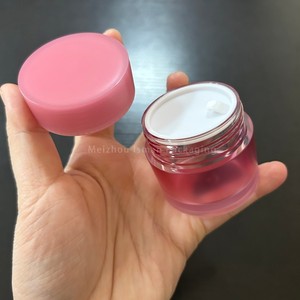 Pot vide ISMAN 20g rose dégradé transparent <span class=keywords><strong>pour</strong></span> crème visage et yeux, baume à lèvres, <span class=keywords><strong>masque</strong></span> et exfoliant, avec pinceau, cuillère et spatule - Product Image 6