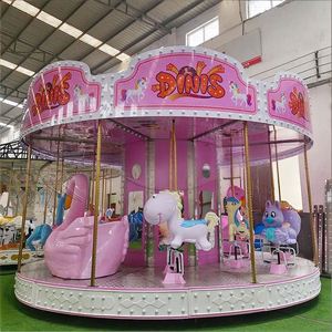 Manège pour enfants sécurisé, structure en acier galvanisé, rotation lente et stable, sortie d'urgence, attraction pour crèches et aires de jeux intérieures - Product Image 5