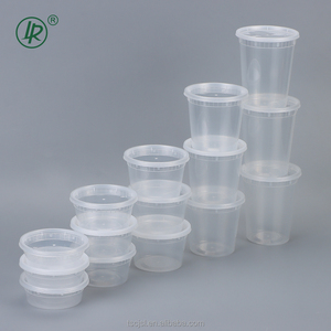 Contenitori per Alimenti LR <span class=keywords><strong>con</strong></span> Coperchi 8oz, 12oz, 16oz, 24oz, 32oz, Coppette Trasparenti per Freezer, Senza BPA, Ermetiche, Rotonde per Preparazione Pasti - Product Image 3