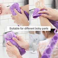 Ceinture de massage exfoliante double face en silicone pour le dos, extra longue, pour la douche, pour adultes, vente en gros