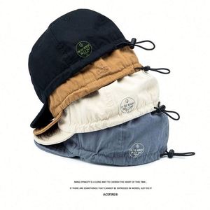 Wholesale Vintage Fashion Short Men's and Women's Black Wash Soft <b>Top</b> Drawstring Tooling Curved Brim Baseball Cap - Product Image 2