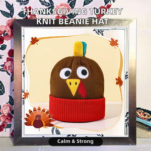 Gorro de Invierno con Pompón, Diseño de Letra 'Turkey', de Poliéster/Algodón, Tejido Cálido y Suave, Divertido, Unisex, para Playa - Product Image 2