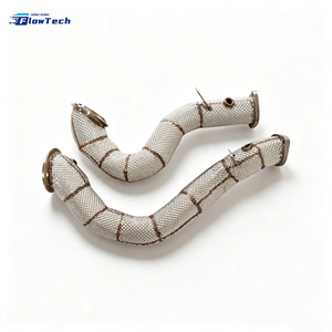 Tubería de escape de acero inoxidable 304 de alta calidad para BMW 335i 135i N54 3.0T Twin Turbo de alto flujo, ajuste directo con escudo térmico - Product Image 4