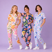 Tenues d'infirmière VIAOLI 2026 personnalisables avec impression par sublimation, design de Noël, uniforme unisexe de qualité supérieure en tissu extensible poly-spandex