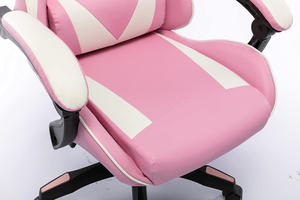 Amostra grátis 150kg Respirável PVC Couro Chaise <span class=keywords><strong>Gamer</strong></span> <span class=keywords><strong>Pro</strong></span> Rosa rosa Mulheres Silla <span class=keywords><strong>Gamer</strong></span> 2D Cadeira de jogos acolchoada com rodas - Product Image 5