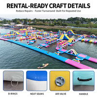 Île de divertissement gonflable AirFunPro en PVC pour parc aquatique, équipement de jeu personnalisable pour usage commercial