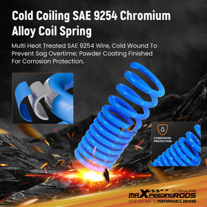 MaXpeedingrods couleur bleue 1.8 pouces en acier allié ressort hélicoïdal ressorts d'abaissement de levage 1.8 "F/2.0" R pour Chrysler 300 RWD 2011-2023 - Product Image 6