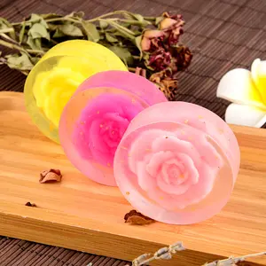 Wholesale Top Quality Gold Leaf Handmade Rose Anti-Mite Soap Moisturizing Moisturizing Hand Wash Cleansing Acne Soap