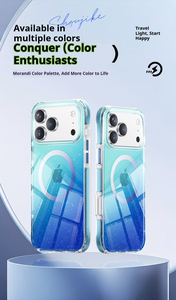 Soonleader IMD Star di lusso Laser gradiente di colore Wireless ricarica magnetica trasparente <span class=keywords><strong>Cover</strong></span> del telefono <span class=keywords><strong>cellulare</strong></span> per iPhone 17 Pro Max - Product Image 3