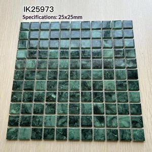 Azulejo de Porcelana Verde Mate Mediterráneo con Diseño de Flor Grande <span class=keywords><strong>para</strong></span> Piscina, <span class=keywords><strong>Cocina</strong></span>, Baño, Inodoro, Balcón y Entrada - Product Image 3