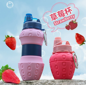 Gourde pliable en silicone de qualité supérieure pour le voyage, bouteille compacte avec mousqueton pour l'aventure en randonnée et les vacances - Product Image 4