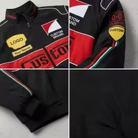 Veste de moto épaisse personnalisée F1 Racing, zippée, polyester/coton, imperméable, réversible, brodée, vintage, hiver, 5XL