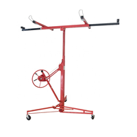 Lève-plaque de plâtre portable, élévateur de panneaux roulants, outils de construction - Charge maximale 68 kg - 4,8 m - 11 pi - Lève-plaque de plâtre couleur réutilisable