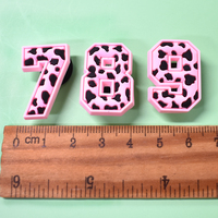Vente chaude numéros 26 Alphabet breloques pour sabot rose lettres et chiffres Pvc chaussures breloques bricolage sabot chaussure breloques