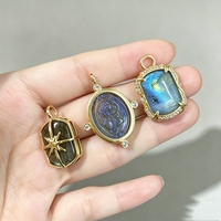 Nouveau Collier en Pierre Naturelle Multi-Styles avec Pendentif, Cordon Tressé Coloré, Formes Rondes et Carrées pour Femme