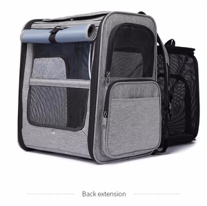 Borsa da trasporto per animali domestici traspirante ed espandibile per cuccioli e gatti, zaino per animali domestici - Product Image 2